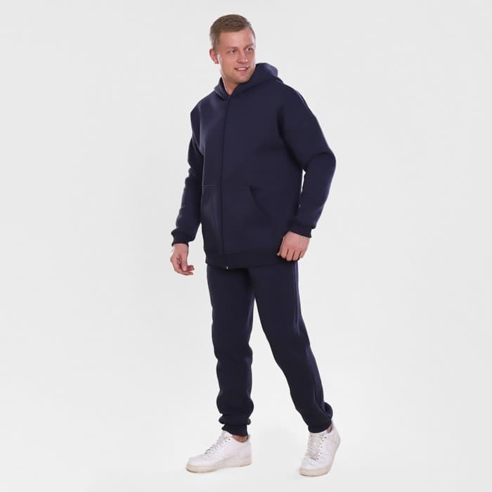 Костюм мужской (толстовка/брюки) НАЧЁС, цвет серый, размер 56