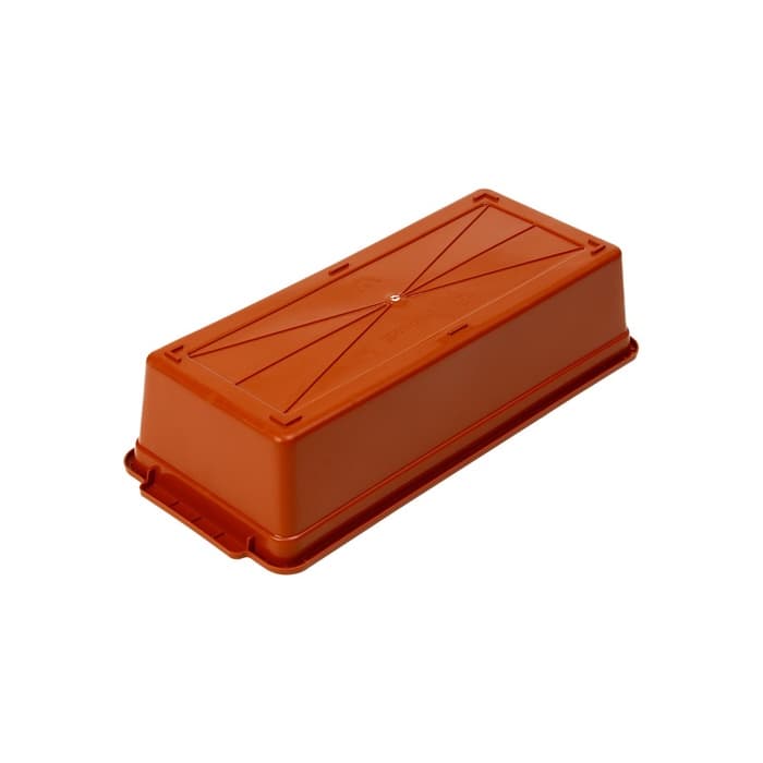 Ящик для выращивания зелёного лука, 40×19×10 см, 21 лунка, пластик, красный