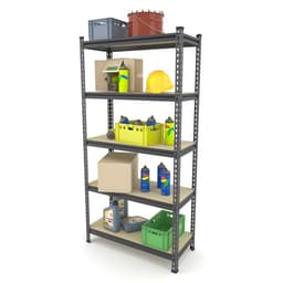 Стеллаж металлический для склада Everest Lite-50, 5 полок, 180×90×40 см, тёмно-серый