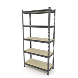 Стеллаж металлический для склада Everest Lite-50, 5 полок, 180×90×40 см, тёмно-серый