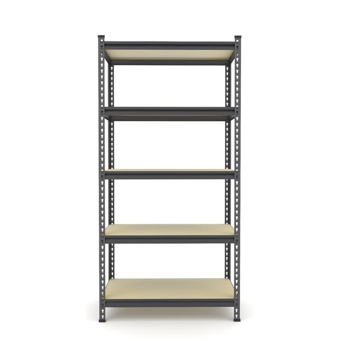 Стеллаж металлический для склада Everest Lite-50, 5 полок, 180×90×40 см, тёмно-серый