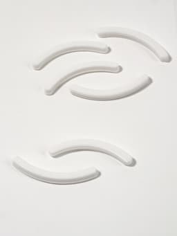 Сменные резинки к щипцам для ресниц, набор - 6 шт., белые