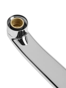 Излив для смесителя ZEIN, 3/4", изогнутый, нерж. сталь, 20 см, аэратор пластик