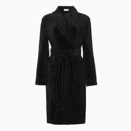Халат домашний женский KAFTAN «Бархат», размер 48, чёрный
