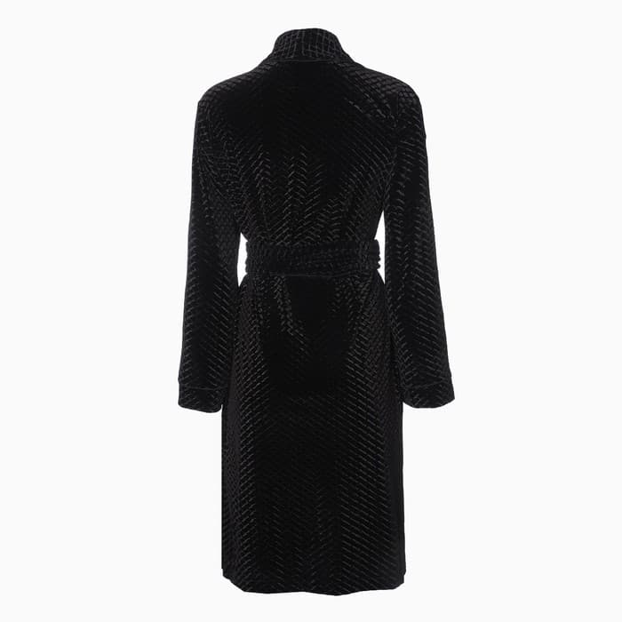 Халат домашний женский KAFTAN «Бархат», размер 48, чёрный