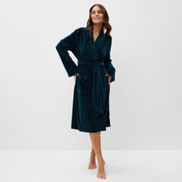 Халат домашний женский KAFTAN «Бархат», размер 40, зелёный