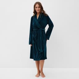 Халат домашний женский KAFTAN «Бархат», размер 48, зелёный