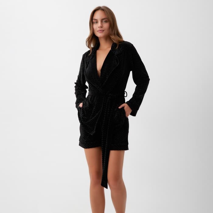 Жакет женский KAFTAN «Бархат», размер 42, чёрный