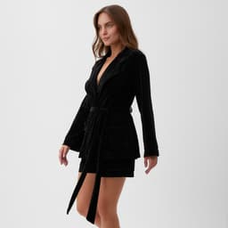 Жакет женский KAFTAN «Бархат», размер 42, чёрный