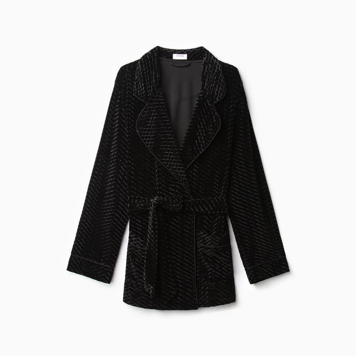 Жакет женский KAFTAN «Бархат», размер 42, чёрный