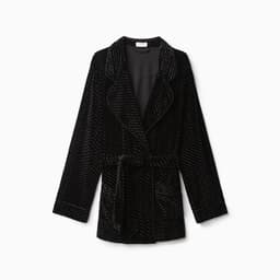 Жакет женский KAFTAN «Бархат», размер 42, чёрный