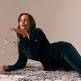 Жакет женский KAFTAN «Бархат», размер 40, зелёный