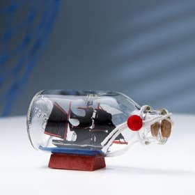 Корабль в бутылке «Тайна», фигурка, 15×4×6 см, чёрный