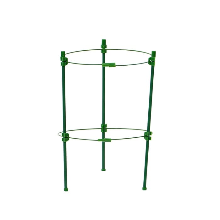 Кустодержатель, d=18 см, h=30 см, 2 кольца, металл, зелёный, Greengo