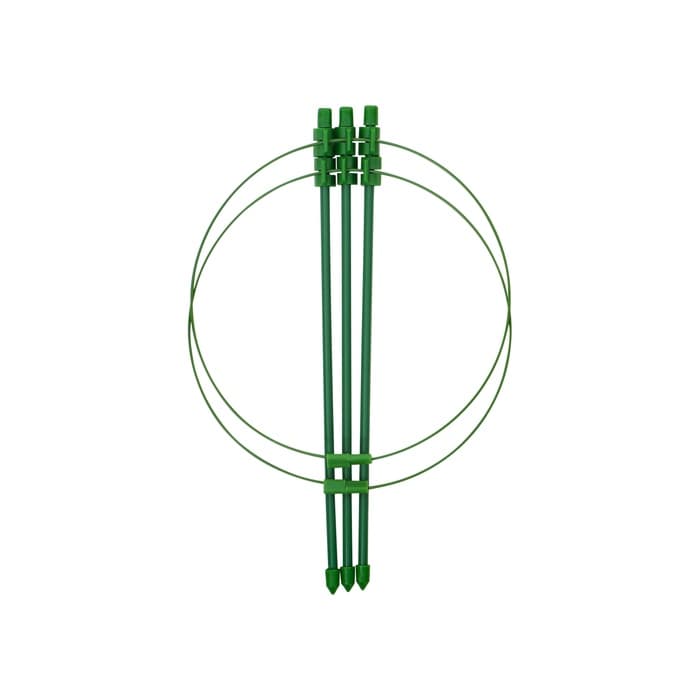 Кустодержатель, d=18 см, h=30 см, 2 кольца, металл, зелёный, Greengo