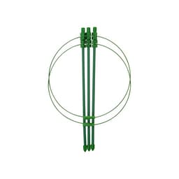 Кустодержатель, d=18 см, h=30 см, 2 кольца, металл, зелёный, Greengo