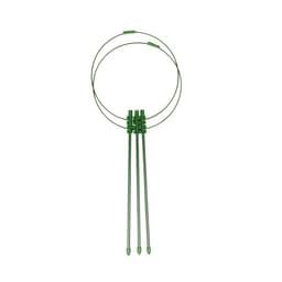 Кустодержатель, d=18 см, h=30 см, 2 кольца, металл, зелёный, Greengo