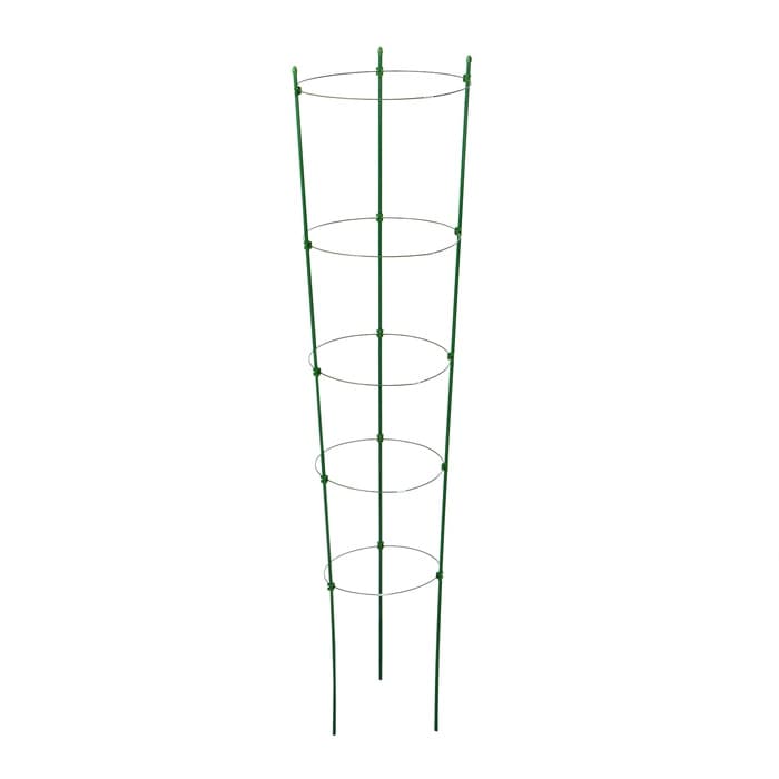 Кустодержатель, d=32–30–28–26–24 см, h=150 см, 5 колец, металл, зелёный, Greengo
