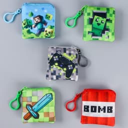 Кошелёк детский «Пиксели», плюшевый, МИКС