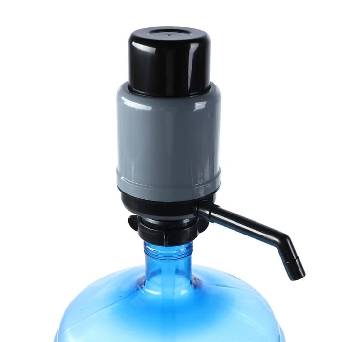 Помпа для воды Aqua work «Дельфин Эко», механическая, под бутыль от 11 до19 л, чёрно-серая