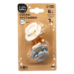 Соска-пустышка из латекса M&B, от 6 мес., ортодонтические, 2 шт.