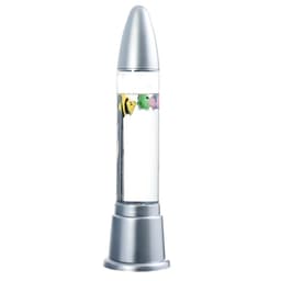 Лава - лампа RISALUX «Аквариум с рыбками», подсветка, RGB, от сети 220 В, серебристая, 12×12×50 см