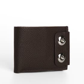 Портмоне мужское на магнитах, отдел для купюр, карт, монет, коричневое