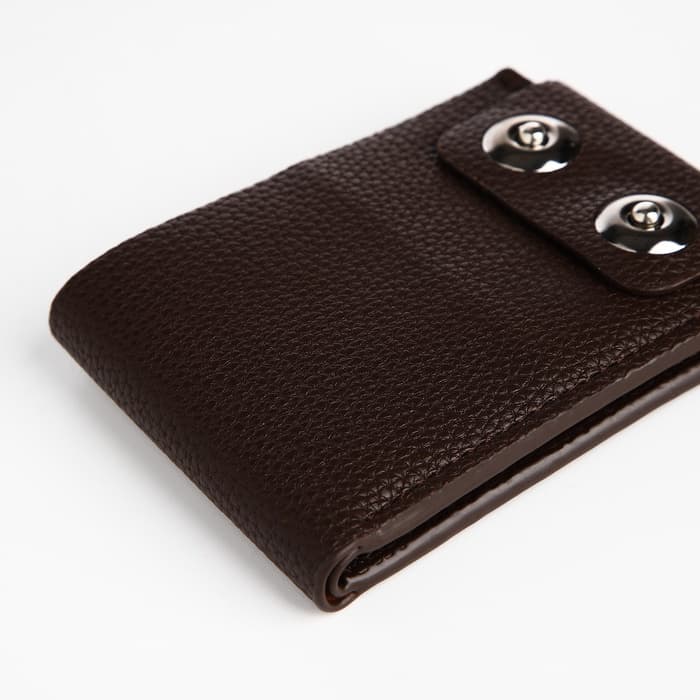 Портмоне мужское на магнитах, отдел для купюр, карт, монет, коричневое