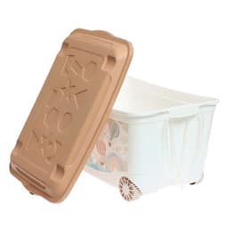 Ящик для хранения игрушек «Воздушные шары» на колёсах, 45 л, 58×39×33.5 см, тёмно - бежевый