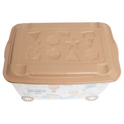 Ящик для хранения игрушек «Воздушные шары» на колёсах, 45 л, 58×39×33.5 см, тёмно - бежевый