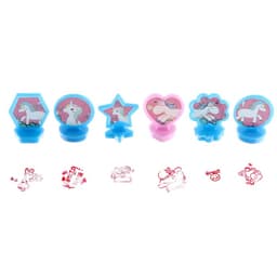 Печать цветная «Единороги», набор 6 шт., штемпельная подушка