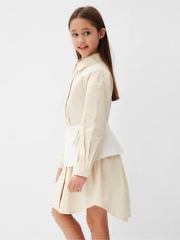 Юбка баска для девочки MINAKU: PartyDress, белая, рост 128 см