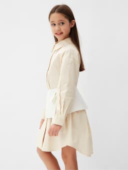 Юбка баска для девочки MINAKU: PartyDress, белая, рост 134 см
