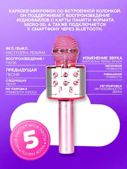 Игровой набор ZABIAKA «Зайчик»: микрофон, наушники с ушками