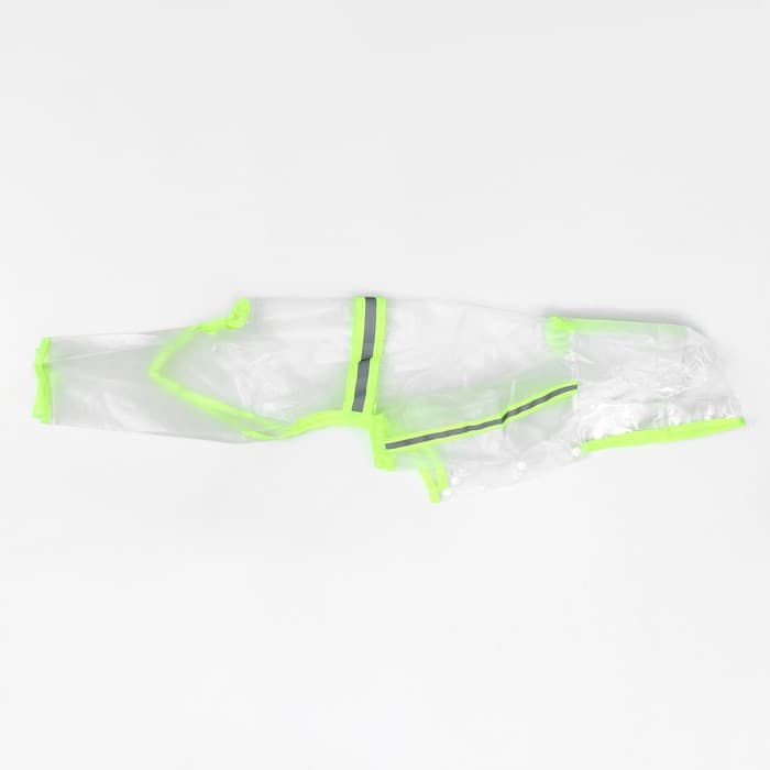 Дождевик - комбинезон для собак, размер 2XL, ДС 42, ОГ 57 см, вес 16-20 кг, прозрачный, жёлтый