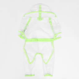 Дождевик - комбинезон для собак, размер 2XL, ДС 42, ОГ 57 см, вес 16-20 кг, прозрачный, жёлтый