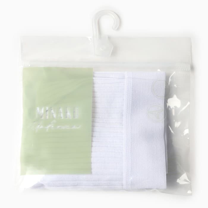 Трусы женские бразилиана MINAKU в рубчик, размер 44-46, белые