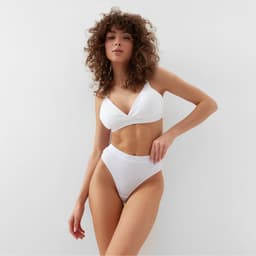 Трусы женские бразилиана MINAKU в рубчик, размер 44-46, белые