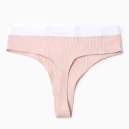 Трусы женские бразилиана MINAKU в рубчик, размер 44-46, бежевые