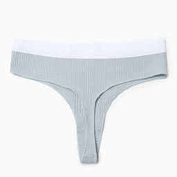 Трусы женские бразилиана MINAKU в рубчик, размер 44-46, серые