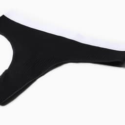 Трусы женские бразилиана MINAKU рубчик размер 44-46, чёрные