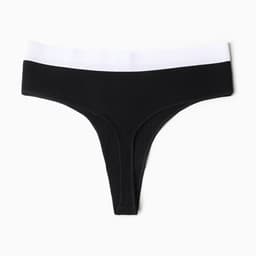 Трусы женские бразилиана MINAKU рубчик размер 44-46, чёрные