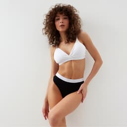 Трусы женские бразилиана MINAKU рубчик размер 44-46, чёрные