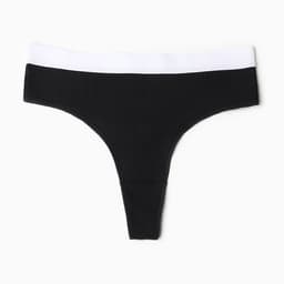 Трусы женские бразилиана MINAKU рубчик размер 44-46, чёрные