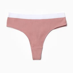 Трусы женские бразилиана MINAKU в рубчик, размер 44-46, цвет кофейный