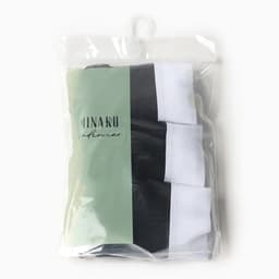 Трусы женские бразильяно MINAKU рубчик, набор 3 шт., размер 48-50, чёрные