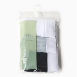 Трусы женские бразильяно MINAKU в рубчик, набор 3 шт., размер 48-50, белые, серые, чёрные