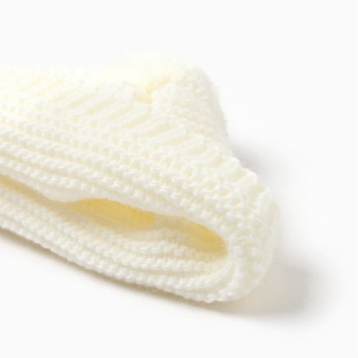 Набор для выписки «Крошка Я» (одеяло-конверт, бант, комбинезон, пинетки, шапочка), цвет молочный