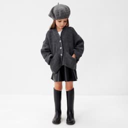 Кардиган для девочки KAFTAN, серый, размер 26 (80-86 см)