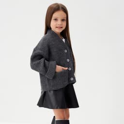 Кардиган для девочки KAFTAN, серый, размер 26 (80-86 см)